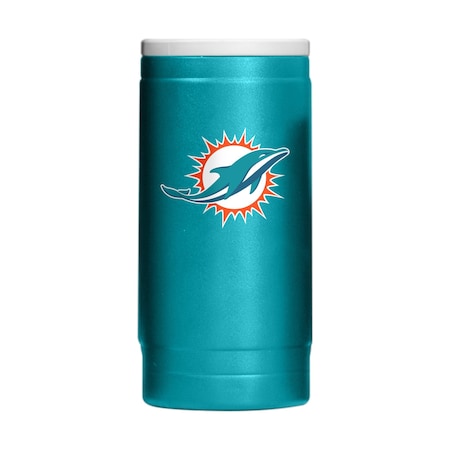 Logo Brands Miami Dolphins Flipside Powder Coat Slim Can Coolie 617-S12PC-34